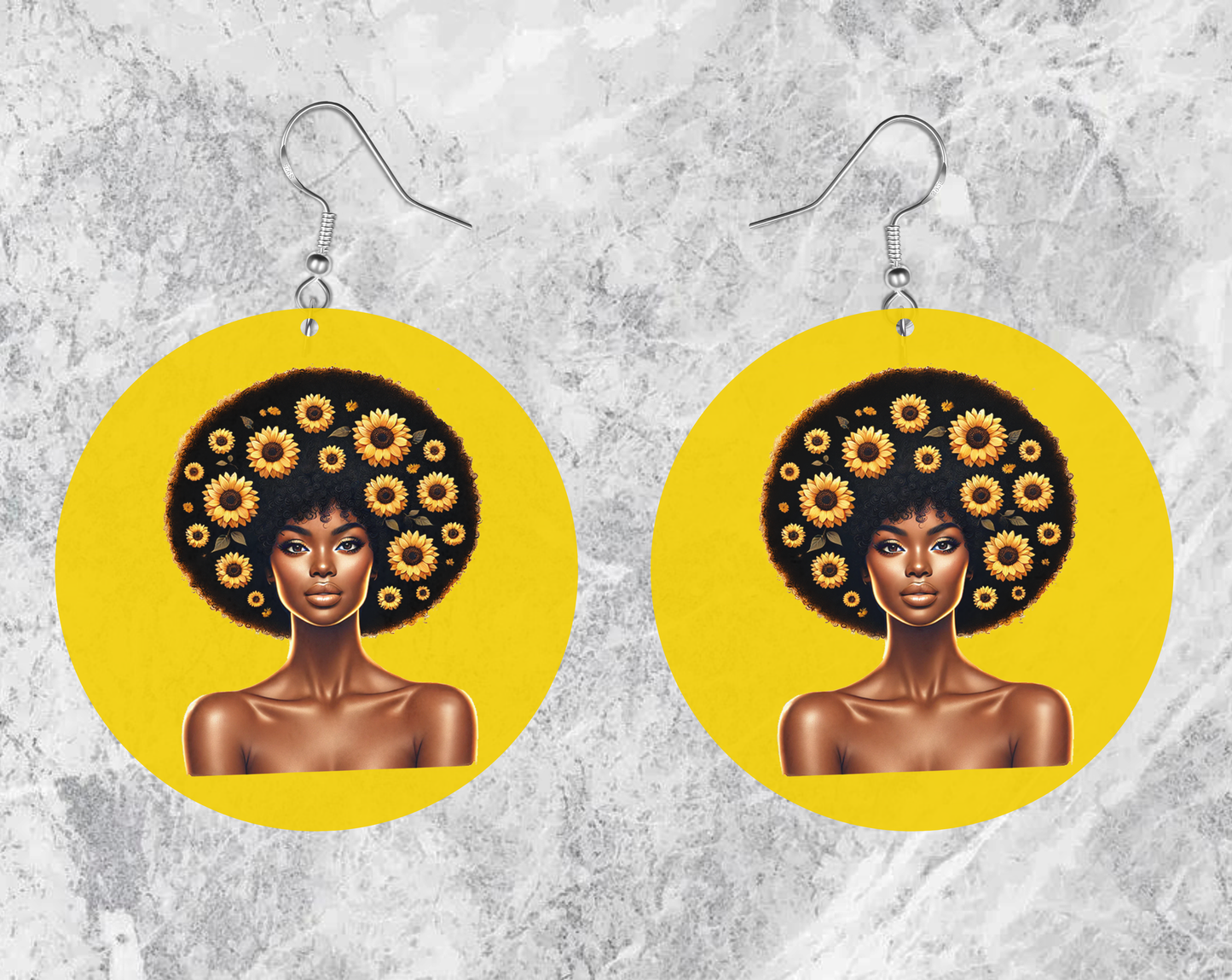 Sunflower Goddess Jumbo Earrings - New