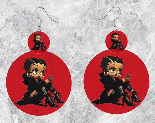 Betty Boop Jumbo Earrings - New