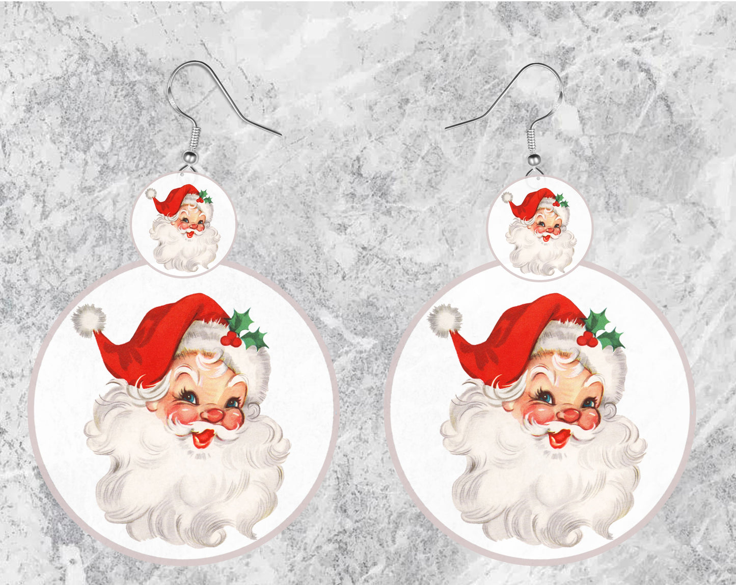 Traditional Santa Jumbo Earrings - New